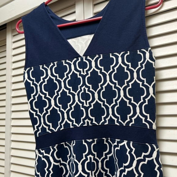 Lands End Blue and White Sz 8 Dress - Picture 2 of 10